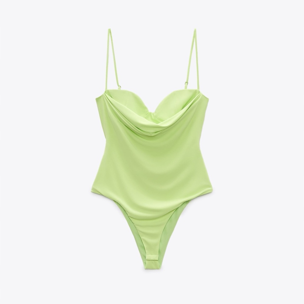 29- ZARA new draped bodysuit size small
